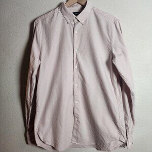 Theory Shirt Mens Medium Pink Emmitt Oxford Button Down Cotton Long Sleeve